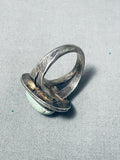 Unbelievable Vintage Native American Navajo Domed Turquoise Sterling Silver Ring-Nativo Arts