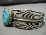 Stunning Vintage Native American Navajo Sleeping Beauty Turquoise Sterling Silver Bracelet-Nativo Arts