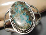 Superior Vintage Native American Navajo Royston Turquoise Sterling Silver Bracelet Old-Nativo Arts