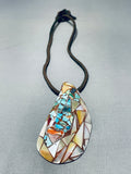 One Of The Most Intricate Vintage Native American Navajo Turquoise Sterling Silver Necklace-Nativo Arts