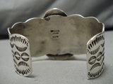 Important Vintage Native American Navajo Blue Thunder Turquoise Sterling Silver Bracelet-Nativo Arts