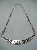 Fantastic Vintage Hopi Sterling Islver Necklace Native American Old-Nativo Arts