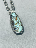 Randy Tom Vintage Native American Navajo Turquoise Sterling Silver Necklace-Nativo Arts