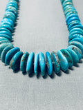 Native American Turquoise Disc Vintage Navajo Sterling Silver Necklace-Nativo Arts