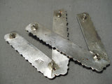 Spectacular Vintage Native American Navajo Turquoise Sterling Silver Collar Pins Old-Nativo Arts