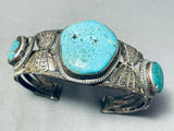 Butterfly Concho Vintage Native American Navajo Turquoise Sterling Silver Bracelet-Nativo Arts