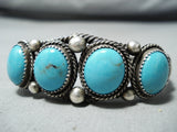 Jeffrey Mutte Native American Navajo Villa Grove Turquoise Sterling Silver Bracelet-Nativo Arts