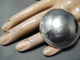 Gigantic Navajo Native American Sterling Silver Dome Ring-Nativo Arts