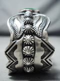 Outstanding Native American Navajo Nativeamerican Carico Lake Turquoise Sterling Silver Bracelet-Nativo Arts