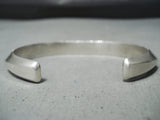 Dramatic Navajo Sterling Silver Bracelet Native American-Nativo Arts