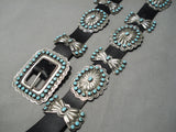 Authentic Vintage Native American Navajo Victor Moses Bega Sterling Silver Turquoise Concho Belt-Nativo Arts
