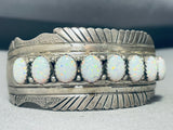 The Best Lorenzo James Vintage Native American Navajo Domed Opal Sterling Silver Bracelet-Nativo Arts