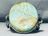 Native American 265 Gram Monster Turquoise Sterling Silver Lizard Bracelet-Nativo Arts