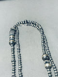 Versatile Very Unique Native American Navajo Sterling Silver Hand Tooled Necklace-Nativo Arts