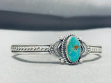 Excellent Native American Navajo Royston Turquoise Sterling Silver Bracelet Signed G. Hale-Nativo Arts