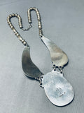 Best Terr Goodluck Vintage Native American Navajo Turquoise Sterling Silver Necklace-Nativo Arts