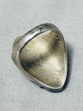 One Of The Best Chunky Vintage Native American Navajo Turquoise Cluster Sterling Silver Ring-Nativo Arts