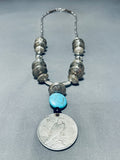 Hand Tooled Vintage Native American Navajo Sterling Silver Coin Necklace-Nativo Arts
