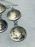 Unique Native American Navajo 4 Silver Mercury Dimes 1941 Earrings-Nativo Arts