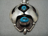 Incredible Vintage Native American Navajo Hand Tooled Cone Sterling Silver Necklace Old-Nativo Arts