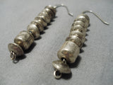 Marvelous Vintage Navajo Dangle Sterling Silver Native American Earrings-Nativo Arts