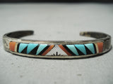 Intricate Vintage Native American Zuni Turquoise Sterling Silver Bracelet-Nativo Arts