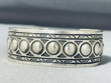 Native American Amazing Vintage Choctaw Sterling Silver Bracelet Signed S. Willis-Nativo Arts