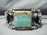 Heavy 200 Gram Scorpion Native American Turquoise Sterling Silver Bracelet-Nativo Arts