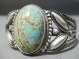 Important Famous Native American Navajo Royston Turquoise Sterling Silver Bracelet-Nativo Arts