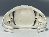 Native American One Of The Most Intricate Ever Hand Carved Turquoise Sterling Silver Bracelet-Nativo Arts