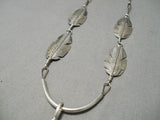 Feather Master Intricate Detailed Native American Navajo Sterling Silver Feather Necklace-Nativo Arts