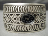 10x Intricate! Vintage Native American Navajo Sterling Silver Wide Watch Bracelet-Nativo Arts