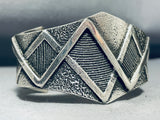 One Of The Most Unique Vintage Native American Navajo Zig Zag Sterling Silver Bracelet-Nativo Arts