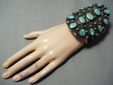 One Of Biggest Crazy Vintage Native American Navajo Royston Turquoise Sterling Silver Bracelet-Nativo Arts