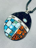 Native American One Of The Most Unique Ever Vintage Zuni Turquoise Sterling Silver Necklace-Nativo Arts