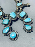 Womens Vintage Native American Navajo Turquoise Sterling Silver Squash Blossom Necklace-Nativo Arts