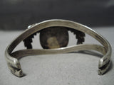 Incredible Vintage Native American Navajo Pilot Mountain Turquoise Sterling Silver Bracelet-Nativo Arts