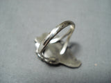 Fantastic Vintage Navajo Turquoise Sterling Silver Ring Native American Old-Nativo Arts