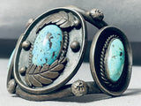 One Of The Best Vintage Native American Navajo Persin Turquoise Sterling Silver Bracelet-Nativo Arts