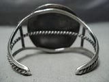 Awesome Vintage Native American Navajo Earth Blue Turquoise Sterling Silver Bracelet Old-Nativo Arts