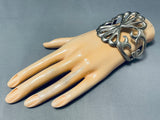 Exceptional Native American Navajo Sterling Silver Bracelet Signed F.l. Begay-Nativo Arts