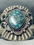 Heavy 89 Ngram Vintage Native American Navajo Green Spiderweb Turquoise Sterling Silver Bracelet-Nativo Arts