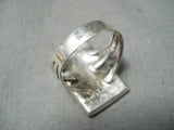 Astounding Zuni Turquoise Sterling Silver Ring Native American-Nativo Arts