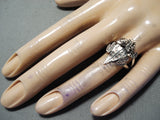 Awesome Navajo Sterling Silver Horny Toad Ring Native American-Nativo Arts