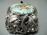 Lizard 222 Gram Native American Turquoise Sterling Silver Bracelet-Nativo Arts
