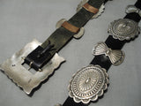 Quality Glen Willie Vintage Native American Navajo Sterling Silver Hand Wrought Concho Belt Old-Nativo Arts
