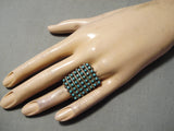 One Of The Best Vintage Native American Navajo Snake Eyes Turquoise Zuni Sterling Silver Ring-Nativo Arts