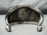Museum Vintage Native American Navajo #8 Turquoise Boulder Sterling Silver Bracelet-Nativo Arts