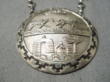 Marvelous Vintage Navajo Sterling Silver Necklace Old Native American-Nativo Arts