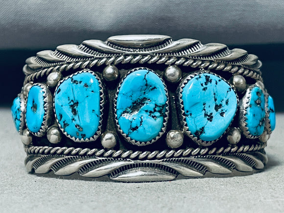 Jimmy Shay Important Vintage Native American Navajo Turquoise